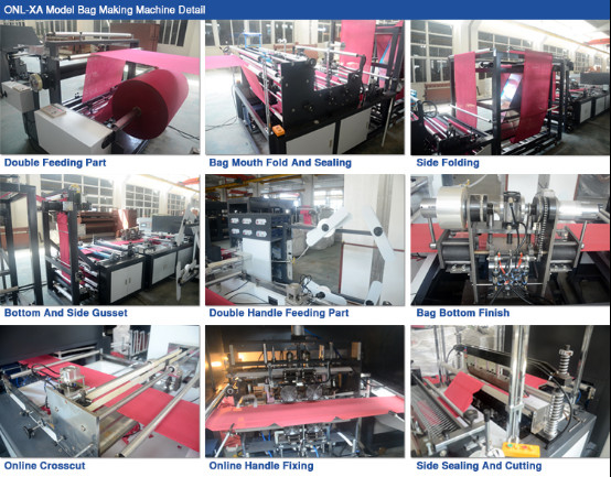13kw Yüksek Hızlı Alışveriş Çantası Yapma Makinesi Dokuma Çanta Üretim Makinası
