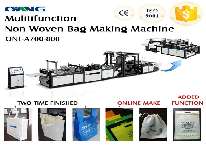 Düz Çanta / T Shirt Çanta için Otomatik Dokumasız Çanta Yapma Makineleri