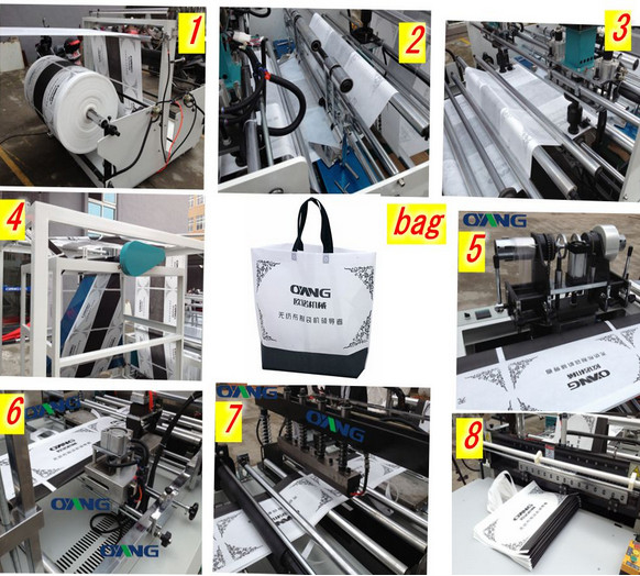 LCD ultrasonik pp nonwoven kumaş kolu / taşıyıcı / fermuarlı çanta imalat makinesi
