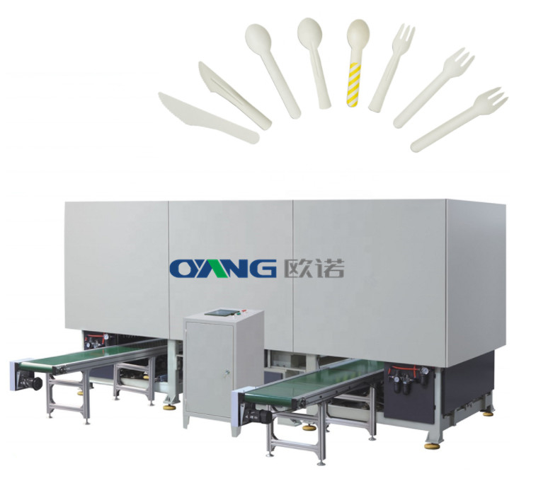 2021 Yeni Tasarım Biyobozunur Tek Kullanımlık Kağıt Bıçak Çatal ve Kaşık Gıda Kullanımı için Yapma Makinesi